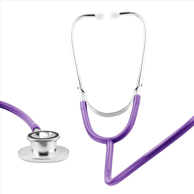 의사 간호사 수의사 학생 건강 피를위한 프로 이중 헤드 EMT 청진기, 보라