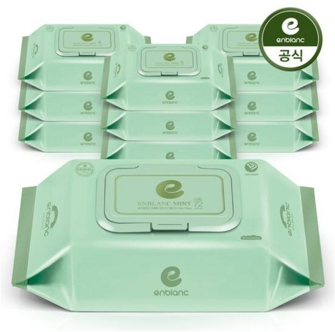 앙 물티슈 세이프 민트 캡형 72매X10팩 N-MC10