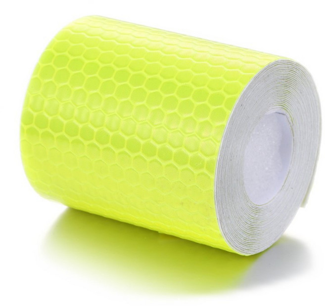 晶彩格反光貼條 車身貼 警示, E螢光黃, 1個