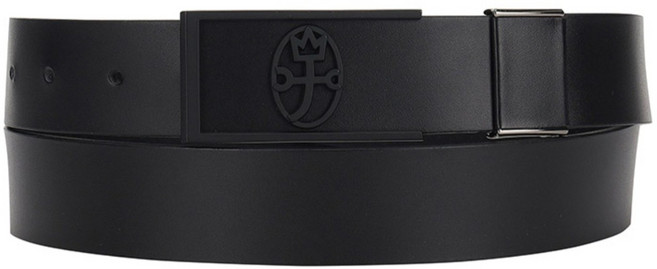 까스텔바작 BGEMGT202BK 남성 베이직 로고 버클 벨트, 블랙