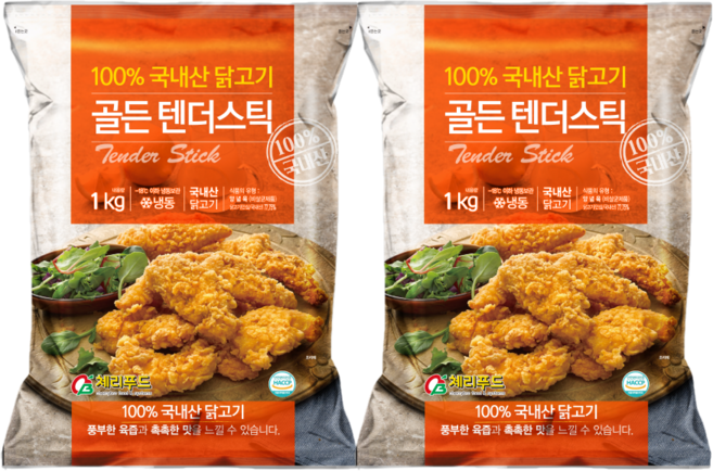 체리부로 치킨 텐더 스틱 1kg SET, 2개
