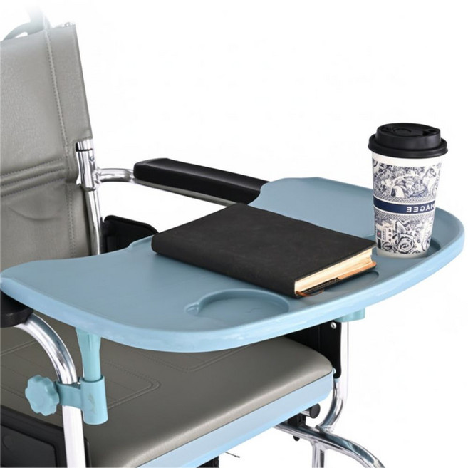 [부품 포함] 휠체어 테이블 휠체어 식탁 책상 고급 다용도 병원 요양원 휠체어 식판, 1개