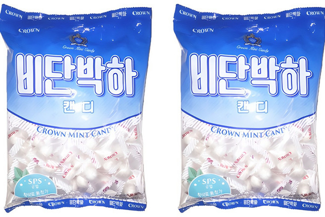 크라운 비단박하캔디, 400g, 2개