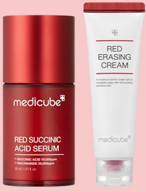 메디큐브 레드 흔적 이레이징 세트(레드 석시닉애씨드 흔적 세럼+레드 이레이징 크림100ml), 1세트