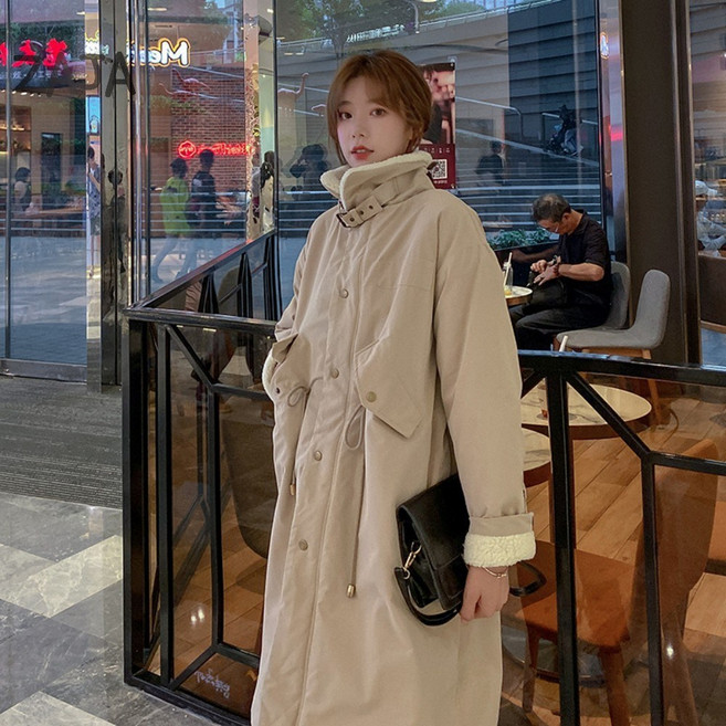 ZAJA 여성 롱코트 오버핏 두툼 방한 패딩