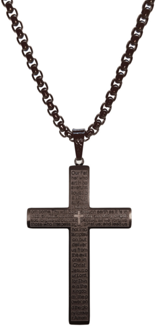 리파니 티타늄 팬던트 심플 십자가 무사고 주기도문 목걸이
