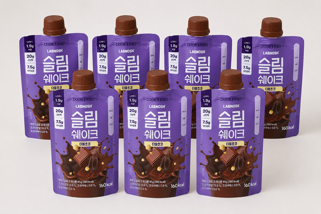랩노쉬 슬림쉐이크 더블초코, 45g, 7개