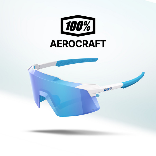 100% 고글 에어로크래프트 자전거 야구 골프 스포츠 선글라스 100퍼센트 100프로(32), 04.매트화이트/블루미러(11)