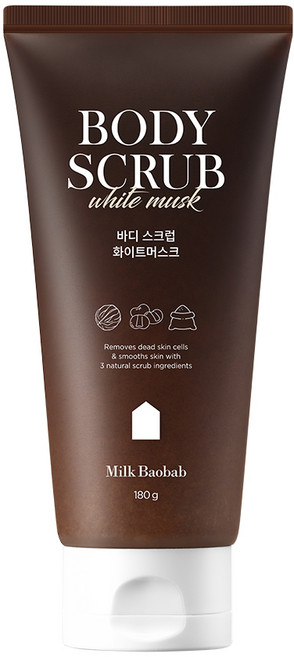 밀크바오밥 바디스크럽 화이트머스크, 180g, 1개