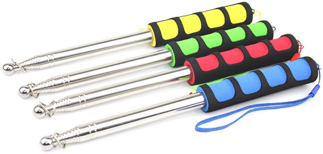 不鏽鋼伸縮旗桿 - 導遊/領隊旗桿 鯉魚旗桿, 黑黃, 1個