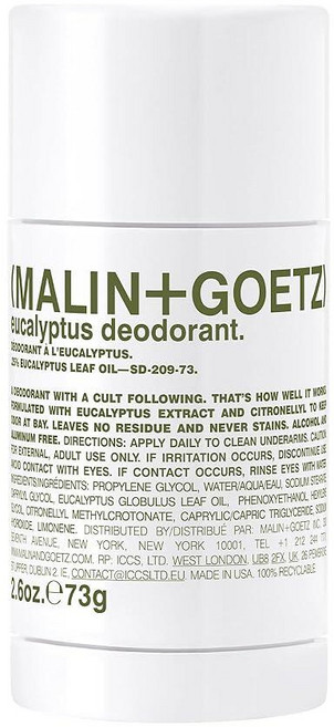 Malin&Goetz 유칼립투스 데오도란트 73g 알루미늄 알코올 베이킹 소다 파라벤 무첨가 동물실험 하지, 1개