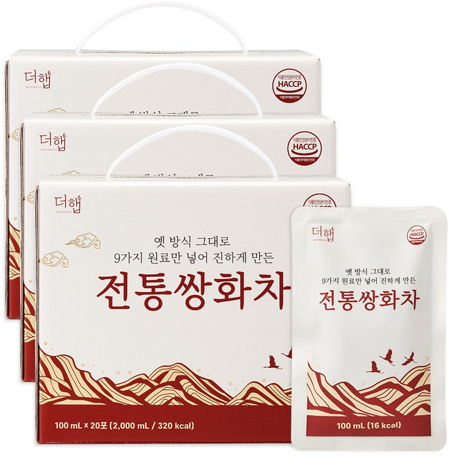 더햅 전통쌍화차, 3박스, 20개입, 100ml