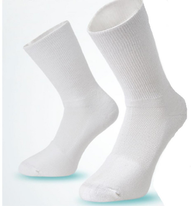 조이지않는 밴드 발바닥 쿠션 흰색 의료용 당뇨양말 사용편리한, L, 1개