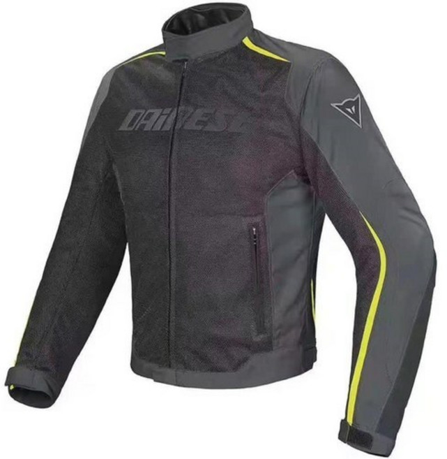 다이네즈 여름 바이크자켓 메쉬 자켓 통기성 라이더, XL, 녹색 보호구, 1개