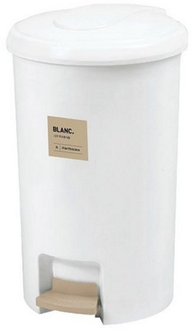 BLANCE 원형 페달휴지통 12L 창신리빙, 없음, 1개