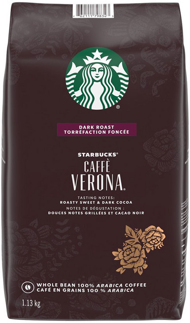 스타벅스원두 베로나 홀빈 1.13kg 로스팅원두 유통기한 상세페이지 확인, 1개, 홀빈(분쇄안함)