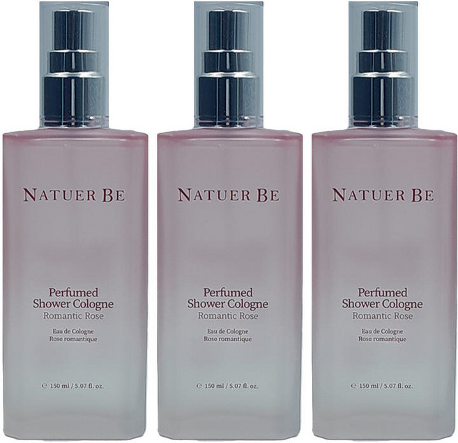 엔프라니 네추어비 퍼퓸드 샤워코롱 로맨틱 로즈, 150ml, 3개