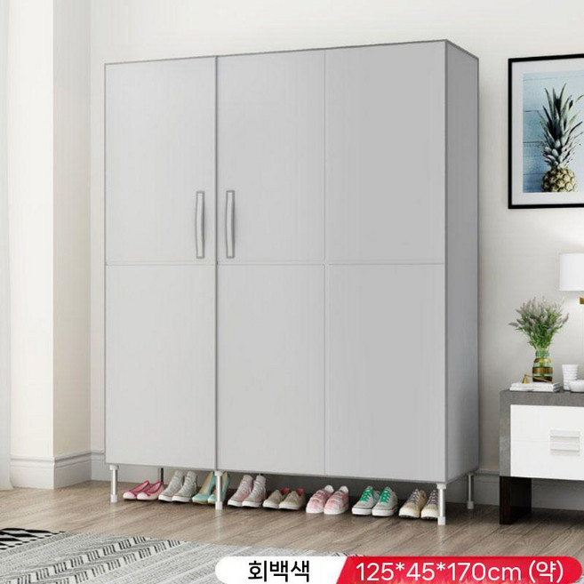 원룸 패브릭 수납장 이불 튼튼한 간이 조립식 옷장 기숙사 자취방, 17. 미색 여닫이 125cm