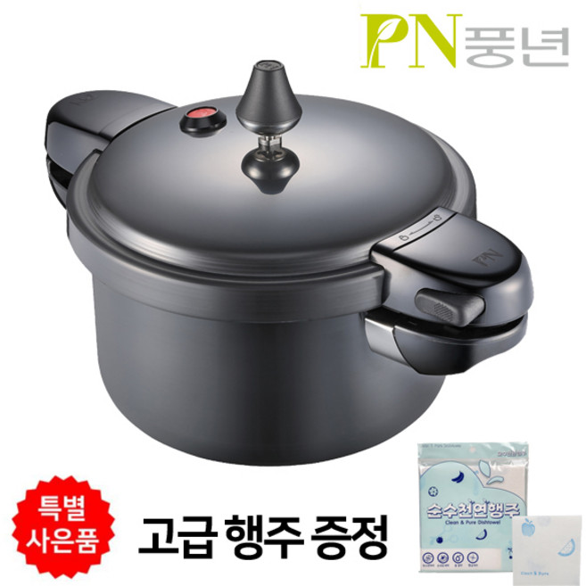 PN풍년 블랙펄 메가IH 압력솥 6인용 인덕션 겸용+국내산 고급행주 증정, 1개, 3L