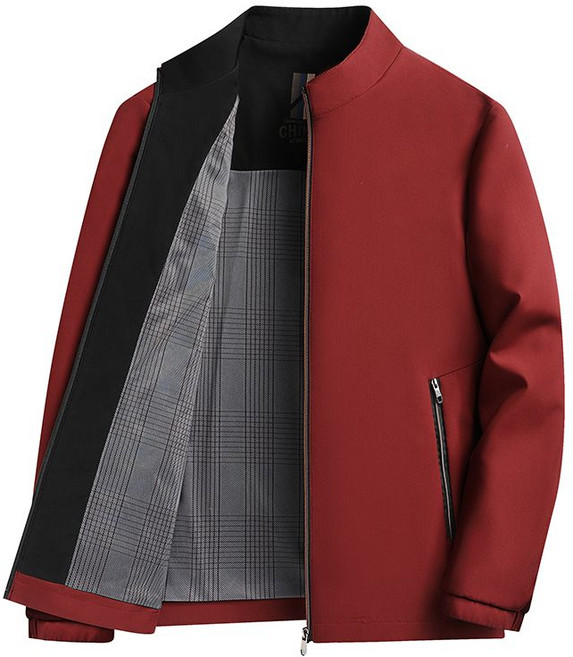 봄 가을 아빠 코트 빅사이즈 스탠드넥 남자 재킷 상의 캐주얼 간절기 중장년 남성 잠바 아우터 YJW