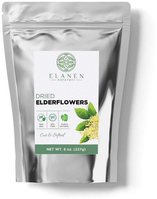 ELANEN naturals 엘라넨 내추럴 엘더베리 꽃차 엘더플라워 227g, 1개입, 1개