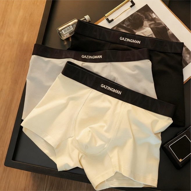 남성용 편안한고 부드럽고 면 무봉제 운동용 드로즈 팬티