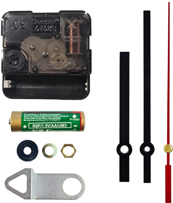 무소음 시계 무브먼트 14mm+디자인 엔틱 시계바늘 06B+건전지+너트+와셔+고무패드 세트 시계만들기 DIY 벽시계 탁상용