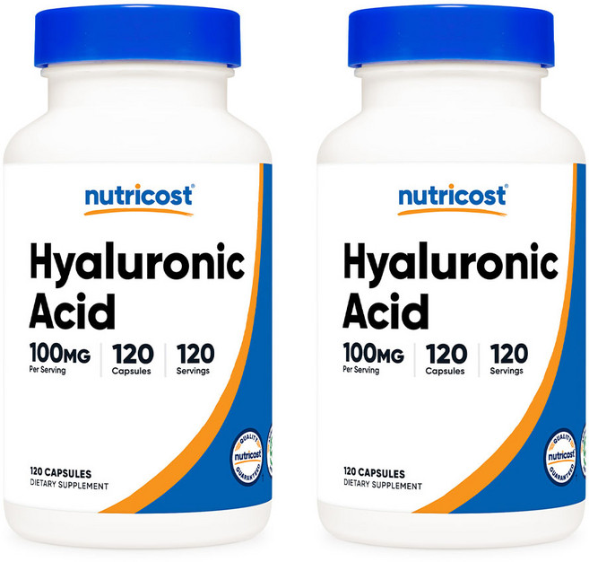 뉴트리코스트 히알루론산 100mg 120캡슐 2병, 뉴트리코스트 Nutricost Hyaluronic Ac, 2개, 120정