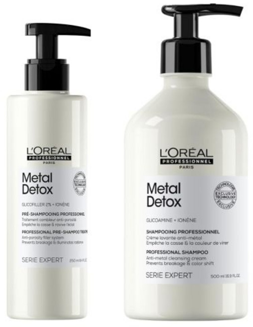 L'Oréal Professionnel Paris 로레알 프로페셔널 메탈 프리샴푸 트리트먼트 & 샴푸 세트 - 금속 축적 제거 및 컬러 보호 윤기 부여 파라벤 설페이트 무첨가, L'Oréal Professionnel Paris 로, 1개
