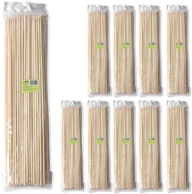 굵은 5mm x 40cm 대나무 오뎅꼬지 / 어묵꼬지, 10개, 100개입