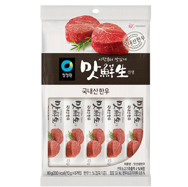 청정원 맛선생 한우, 80g, 1개