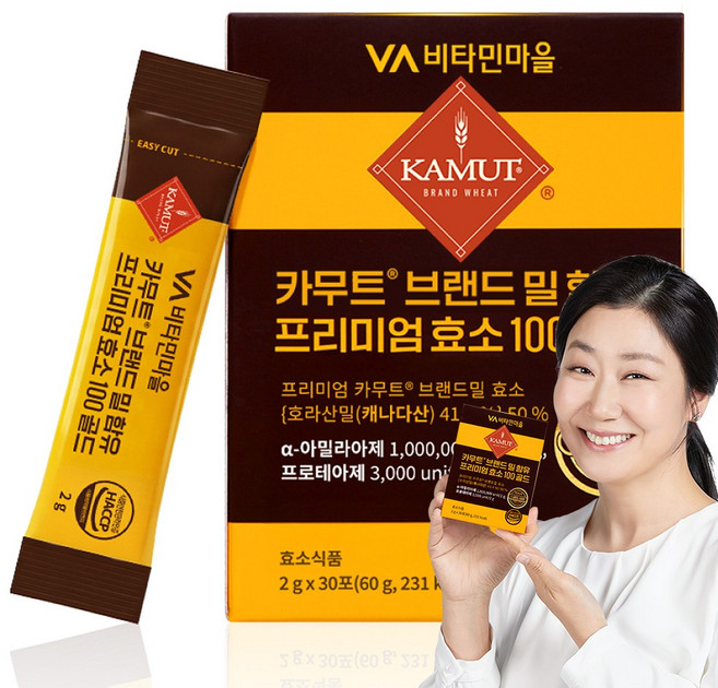 비타민마을 카무트 브랜드 밀 프리미엄 효소 100 골드 30p, 60g, 1개