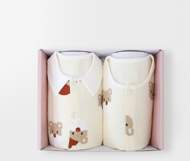 [메르베] 산타멍멍 아기 돌선물세트(내의+수면조끼)_겨울용