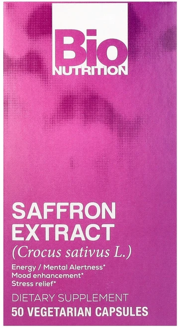 Bio Nutrition Saffron Extract 88.5 mg 50 Vegetarian Capsules, 1개 - 쿠팡