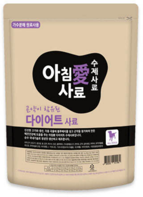 너무너무 잘먹는 아침애사료 다이어트 1kg 가수분해사료, 1개, 오리
