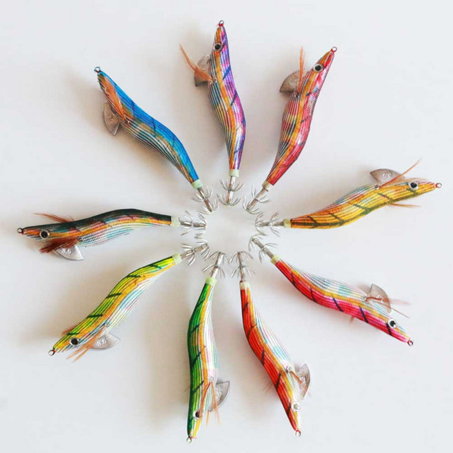 나라샵 워킹에기 딸랑워킹에기 3.5호 무늬오징어 갑오징어 문어낚시, 워킹에기3.5호, 레드, 1개