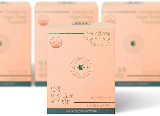영롱 비건 효모 비타민D 3+1, 30정, 4개 - 쿠팡