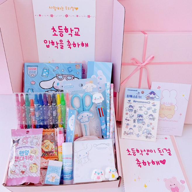 초등학교 문구세트 입학 선물 신학기 준비물, 캐릭터_마이멜로디, 1세트