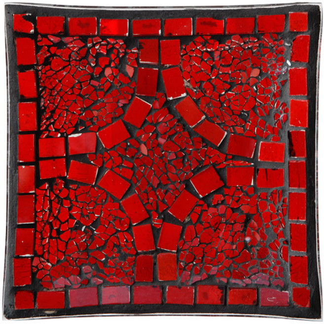 레드 모자이크 캔들 트레이 BON