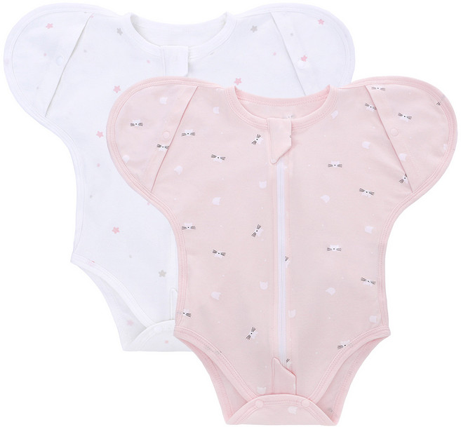 미라클 베이비 신생아 달잠 스와들 순면 아기속싸개 2개입 세트