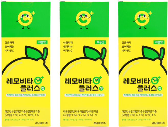 레모비타플러스정 레몬맛, 120정, 3개