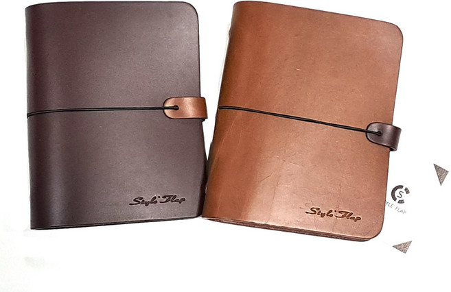 스타일플랩 통가죽 미니앨범 인스탁스앨범, 통가죽 다이어리 미니앨범 -다그브라운