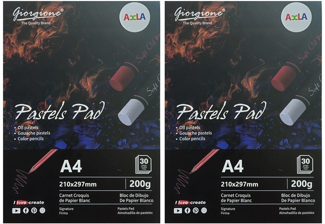 프리미엄 오일파스텔 스케치북 패드 30매 색연필 과슈파스텔 고급종이 어반스케치북