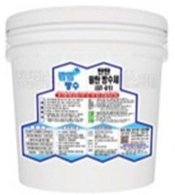 탄탄방수 옥상방수제 ST-01 원탄방수제 4kg 18kg (회색 녹색 백색), 백색, 1개