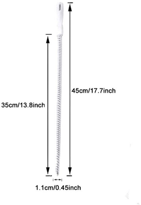 1/2pcs 슈퍼 긴 파이프 준설 브러시 욕실 헤어 하수도 싱크 청소 유연한 드레인 클리너 방해 플러그 구멍 리무버 도구, 1개