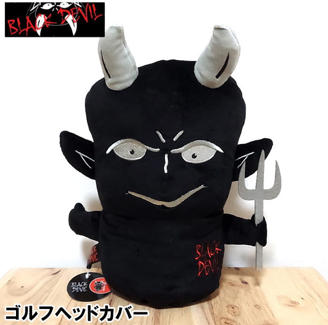 BLACK DEVIL 블랙 데빌 봉제 인형 골프 헤드 커버 악마 담배 캐릭터 귀여운