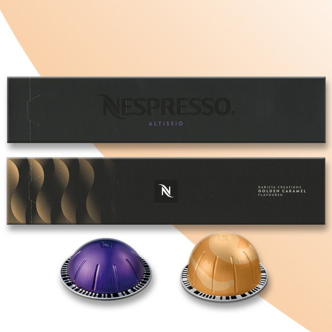 네스프레소 버츄오 전용 캡슐 커피 골든 캐러멜향 알티시오 세트, 2박스, 10개입, 5g