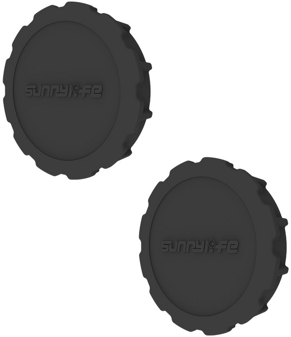 오즈모 액션5 프로 4 3 호환 실리콘 렌즈캡 2개 렌즈보호커버, 블랙(단일색상)
