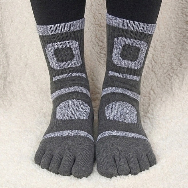 싹스몰 여성용 SM 두꺼운 등산 스포츠 발가락양말 중목 5켤레 항균 무좀 양말