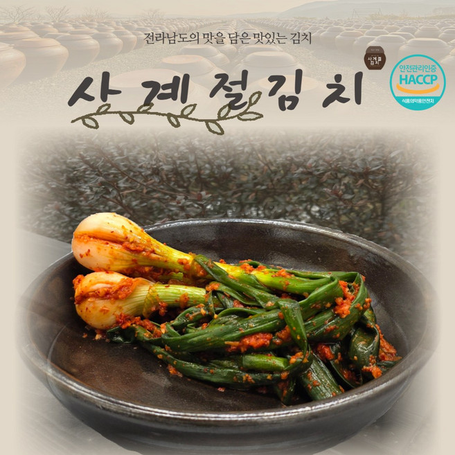 사계절김치 HACCP인증 우리 농산물 전라도 양파줄기김치 1kg 2kg 3kg 당일제조, 1개